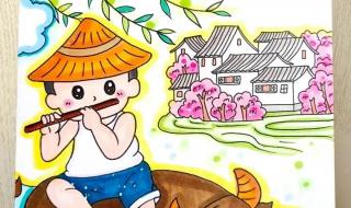 小学生清明节图画简单